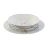 Set di Stoviglie Home ESPRIT Bianco Verde Rosa Porcellana 18 Pezzi 27 x 27 x 2 cm
