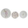 Set di Stoviglie Home ESPRIT Bianco Verde Rosa Porcellana 18 Pezzi 27 x 27 x 2 cm