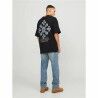 Maglia a Maniche Corte Uomo Jack & Jones bari Back Nero Uomo