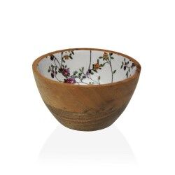 Ciotola per Aperitivi Versa Bambù Porcellana Legno di mango Fiori Campo 13 x 7 x 13 cm