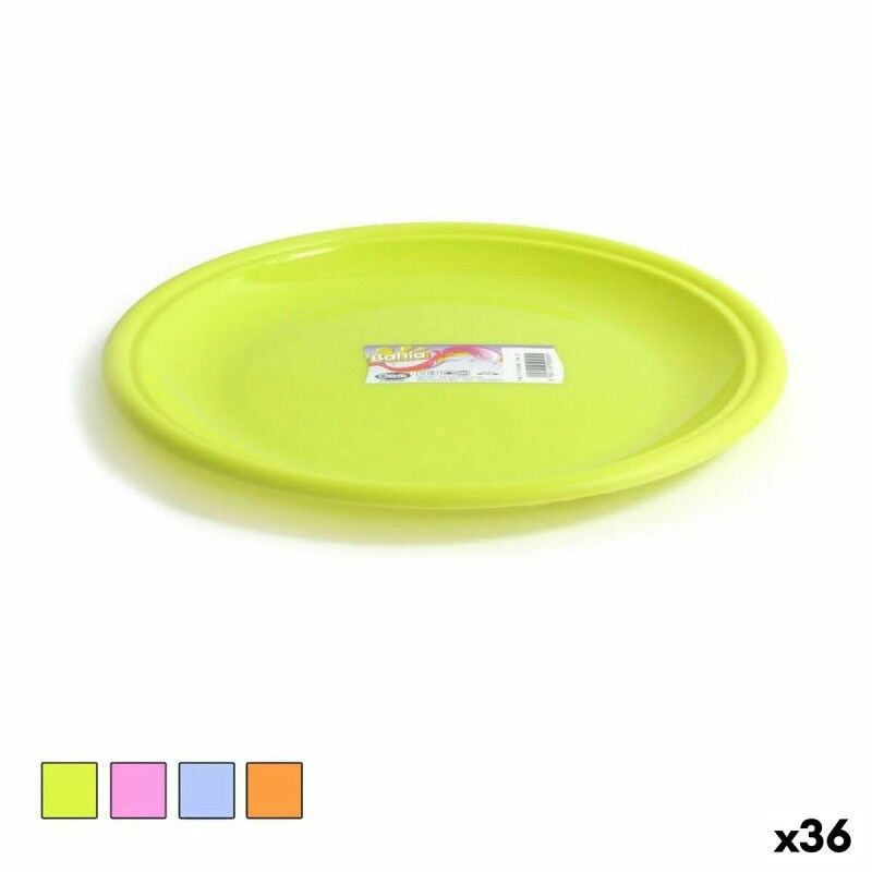 Piatto da pranzo Dem Bahia Plastica Ø 25 x 25 x 2 cm (36 Unità) Piatto da pranzo Dem Bahia Plastica Ø 25 x 25 x 2 cm (36 Unità)