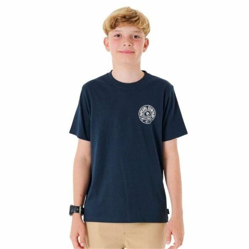 Maglia a Maniche Corte per Bambini Rip Curl Stapler Blu Marino Maglia a Maniche Corte per Bambini Rip Curl Stapler Blu Marino
