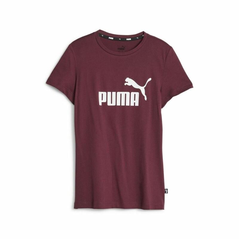 Maglia a Maniche Corte per Bambini Puma Ess Logo Rosso Granato Maglia a Maniche Corte per Bambini Puma Ess Logo Rosso Granato