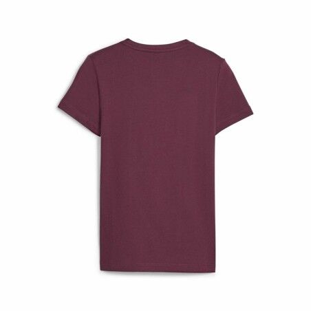 Maglia a Maniche Corte per Bambini Puma Ess Logo Rosso Granato