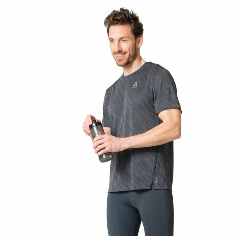 Maglia a Maniche Corte Unisex Odlo Zeroweight Enginee Grigio scuro Maglia a Maniche Corte Unisex Odlo Zeroweight Enginee Grigio scuro