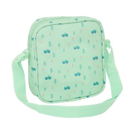 Borsa a Tracolla Safta Macchine Verde 16 x 18 x 4 cm