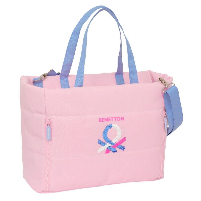 Borsa Benetton Pink Rosa 40 x 31 x 17 cm Borsa Benetton Pink Rosa 40 x 31 x 17 cm