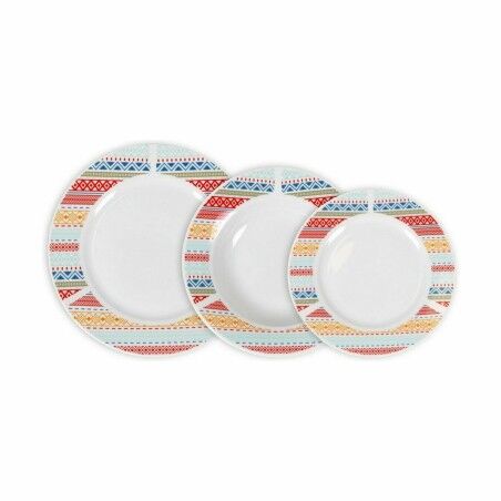 Set di Stoviglie La Mediterránea Palma Rotonda 18 Pezzi (2 Unità)