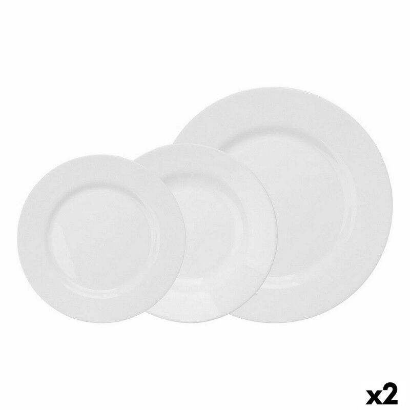 Piatto da pranzo La Mediterránea Temara 18 Pezzi (2 Unità) Piatto da pranzo La Mediterránea Temara 18 Pezzi (2 Unità)