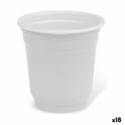 Set di Bicchierini da Chicchetto Algon Riutilizzabile Bianco Plastica 72 Pezzi 50 ml (18 Unità)