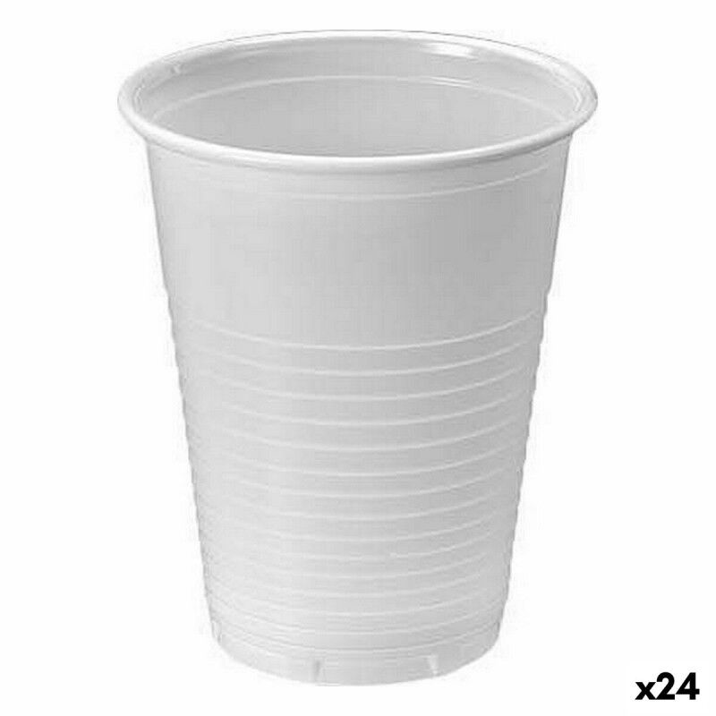 Set di bicchieri riutilizzabili Algon Bianco 25 Pezzi 200 ml (24 Unità)