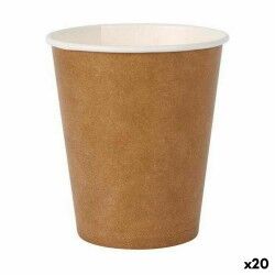 Set di Bicchieri Algon Monouso carta kraft 12 Pezzi 250 ml (20 Unità)