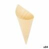Set di Ciotole Algon Coni Monouso Legno 5 Pezzi 24 cm (24 Unità)