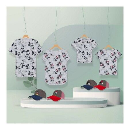 Maglia a Maniche Corte Donna Minnie Mouse Grigio