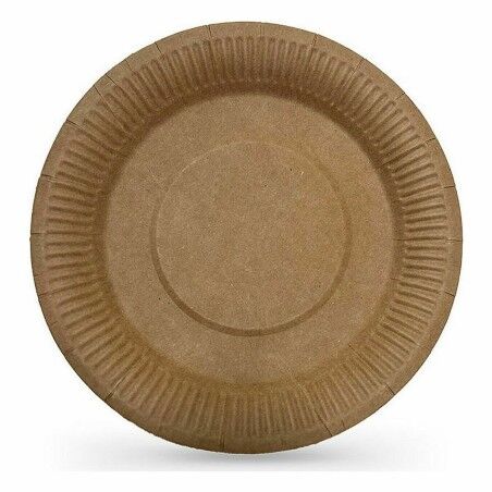 Set di piatti Algon Monouso carta kraft 3 Pezzi 28 cm (24 Unità)