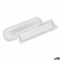 Set di Vassoi Algon Bianco 10 x 36 cm Monouso (2 Pezzi) (48 Unità)