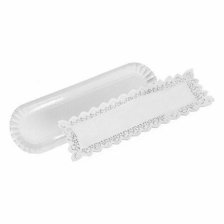 Set di Vassoi Algon Bianco 10 x 36 cm Monouso (2 Pezzi) (48 Unità)