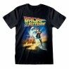 Maglia a Maniche Corte Back to the Future Poster Nero Unisex