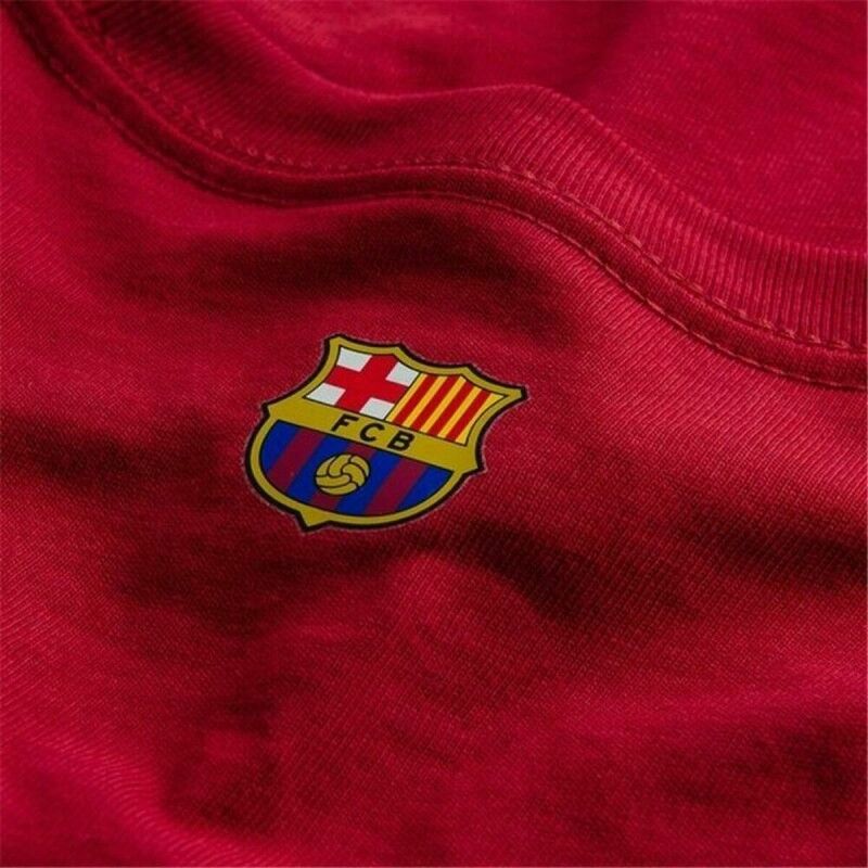 Maglia a Maniche Corte per Bambini Nike FC Barcelona Club Rosso Maglia a Maniche Corte per Bambini Nike FC Barcelona Club Rosso
