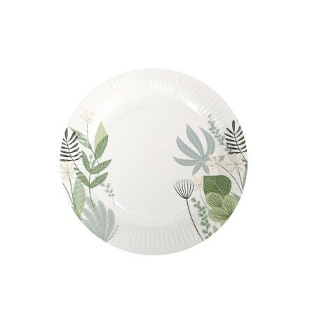 Set di piatti Algon Monouso Cartone Floreale 8 Pezzi 23 cm (24 Unità)