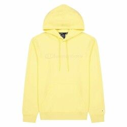 Felpa con Cappuccio Uomo Champion Script Logo Hoodie M Giallo