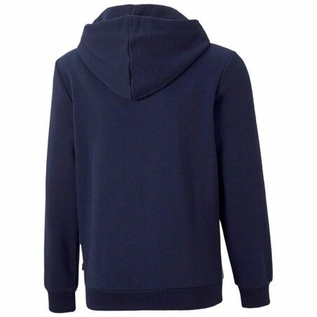 Felpa con Cappuccio Bambino Puma Essential Colorblock Blu scuro