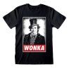 Maglia a Maniche Corte Unisex Willy Wonka Wonka Nero