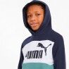 Felpa con Cappuccio Bambino Puma Essential Colorblock Blu scuro