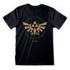 Maglia a Maniche Corte Unisex The Legend of Zelda Hyrule Kingdom Crest Nero
