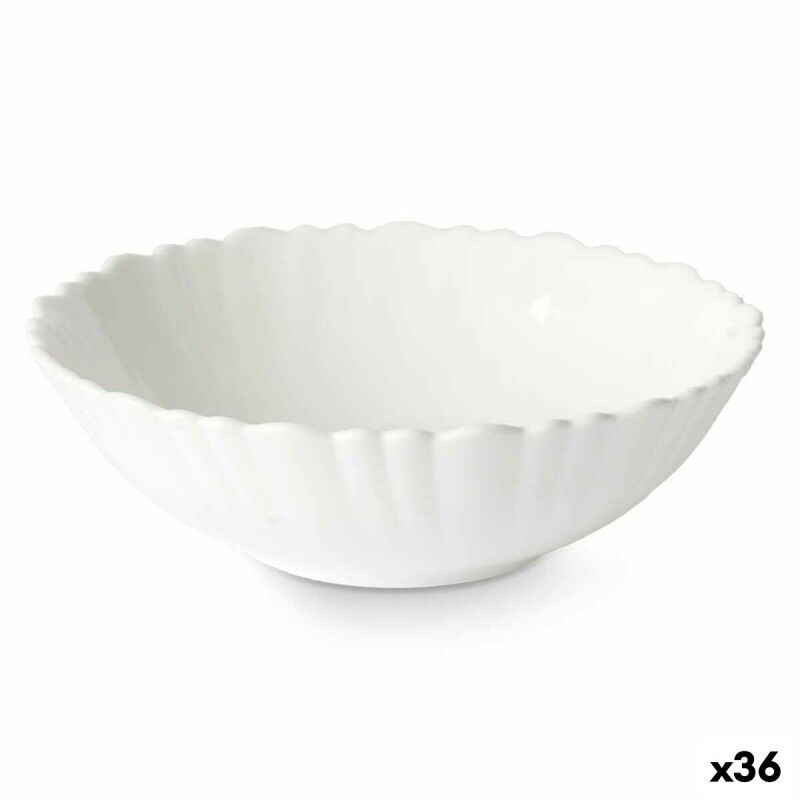 Ciotola Vivalto LSLW-60 Bianco Vetro opalino 15,5 x 5 x 15,5 cm (36 Unità)