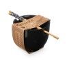 Ciotola Kinvara B10067A-N Nero Bambù 24 x 10,7 x 13,3 cm Bacchette asiatico/oriental (12 Unità)