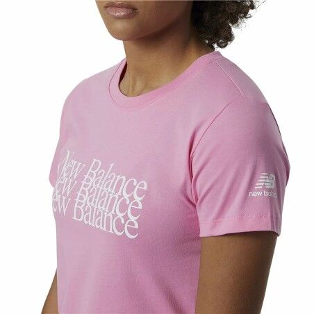 Maglia a Maniche Corte Donna New Balance Essentials Celebrate Rosa