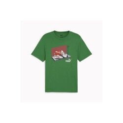 Maglia a Maniche Corte Uomo Puma SNEAKER BOX TEE 680175 86 Verde