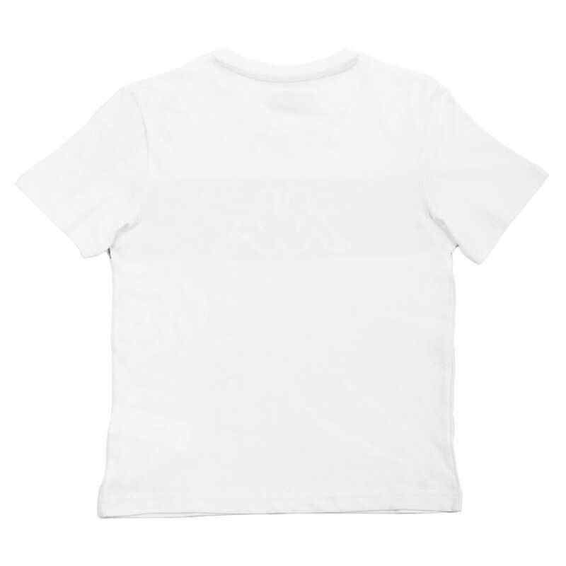 Maglia a Maniche Corte per Bambini Kappa Skoto K Bianco Maglia a Maniche Corte per Bambini Kappa Skoto K Bianco