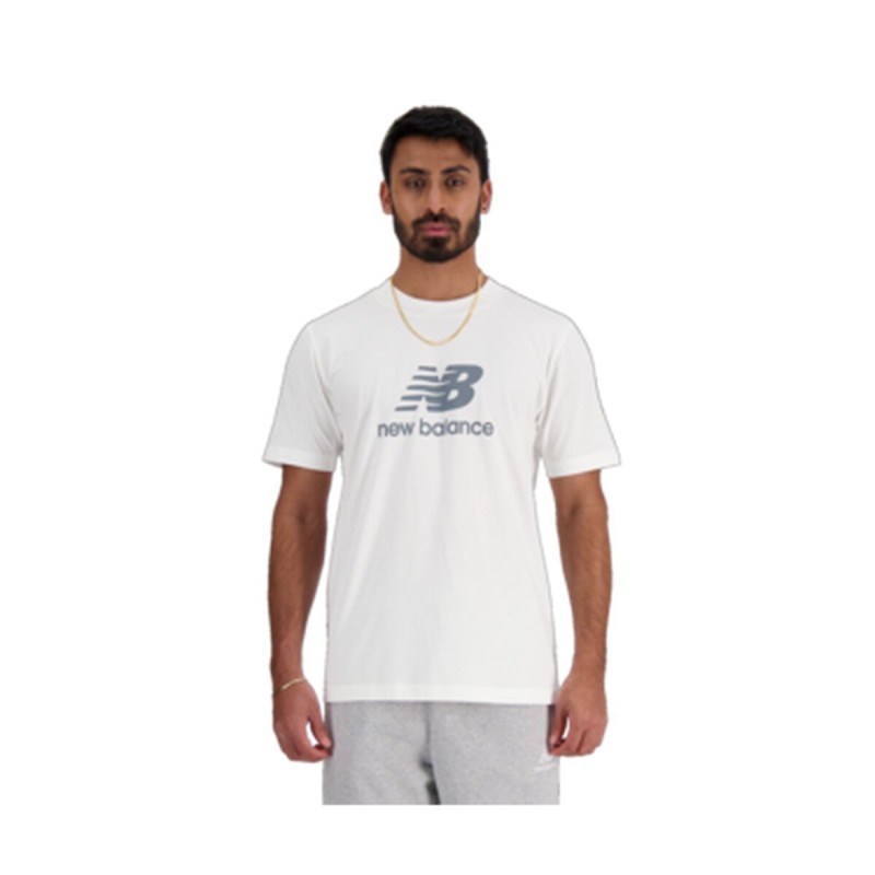 Maglia a Maniche Corte Uomo New Balance MT41502 WT Bianco