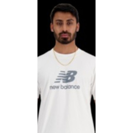 Maglia a Maniche Corte Uomo New Balance MT41502 WT Bianco