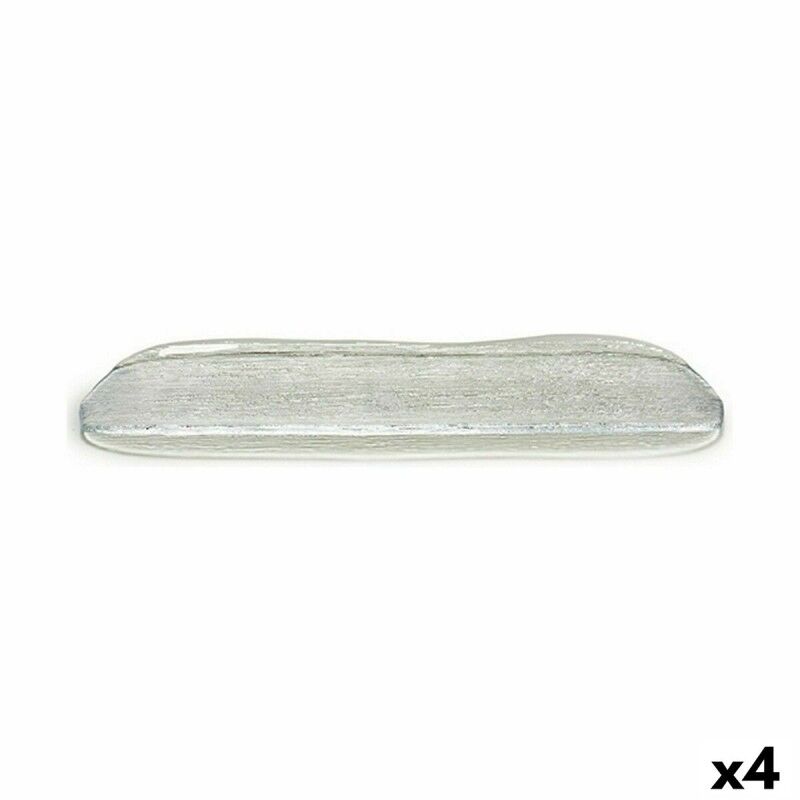 Teglia da Cucina Vivalto Oasis Trasparente Vetro 18 x 2 x 47 cm (4 Unità)