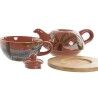 Teiera Home ESPRIT Bianco Beige Terracotta Rosa chiaro Dolomite 750 ml (2 Unità)