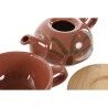 Teiera Home ESPRIT Bianco Beige Terracotta Rosa chiaro Dolomite 750 ml (2 Unità)