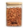 Contenitore per Conservare gli Alimenti Quttin Bambù Vetro Borosilicato 480 ml (12 Unità)