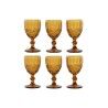 Set di Bicchieri Home ESPRIT Ambra Cristallo 240 ml (6 Unità)