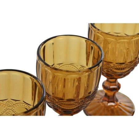 Set di Bicchieri Home ESPRIT Ambra Cristallo 240 ml (6 Unità)