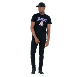 Maglia a Maniche Corte Uomo New Era  NOS NBA LOSLAK 60416756  Nero