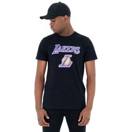 Maglia a Maniche Corte Uomo New Era  NOS NBA LOSLAK 60416756  Nero