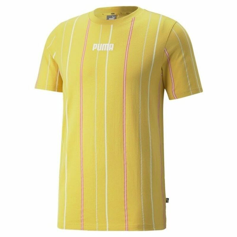 Maglia a Maniche Corte Uomo Puma Modern Basics Stripe M Giallo Maglia a Maniche Corte Uomo Puma Modern Basics Stripe M Giallo