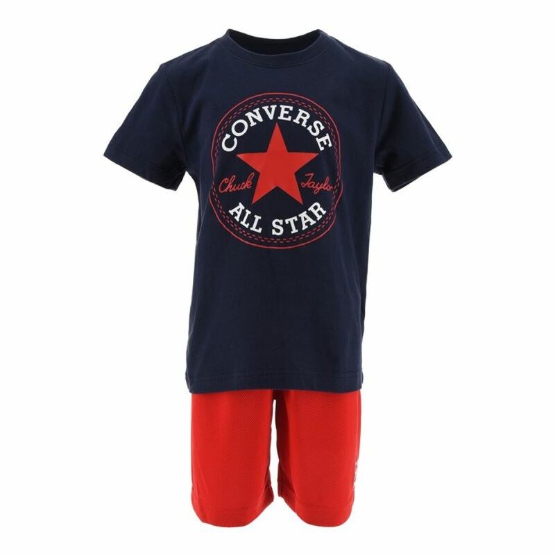 Completo Sportivo per Bambini Converse Azzurro Rosso Multicolore 2 Pezzi Completo Sportivo per Bambini Converse Azzurro Rosso Multicolore 2 Pezzi