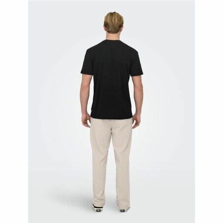 Maglia a Maniche Corte Uomo Only & Sons Onskolton Reg Beach Nero