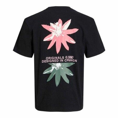 Maglia a Maniche Corte per Bambini Jack & Jones Jortampa Back Tee Ss Nero