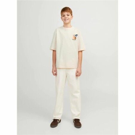 Maglia a Maniche Corte per Bambini Jack & Jones tampa Back Beige