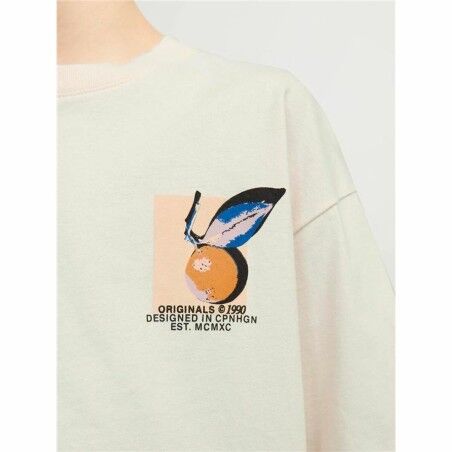 Maglia a Maniche Corte per Bambini Jack & Jones tampa Back Beige